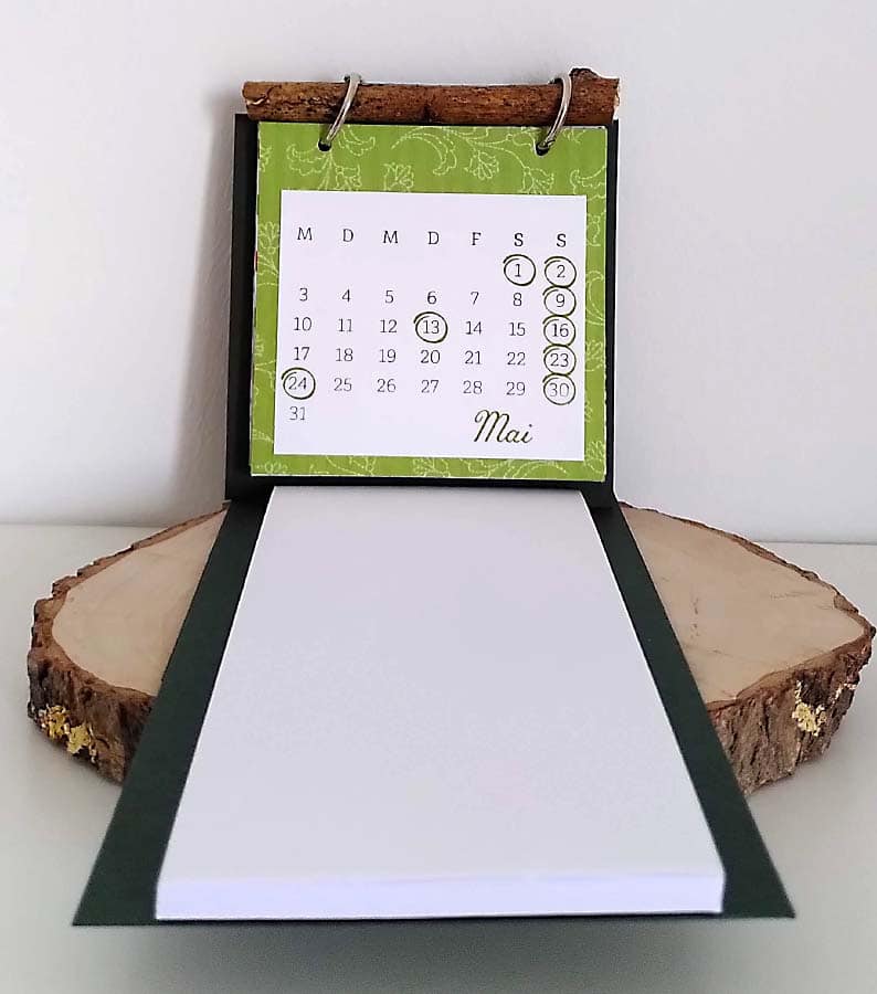 Tischkalender basteln Anleitung - Papierschaetzchen
